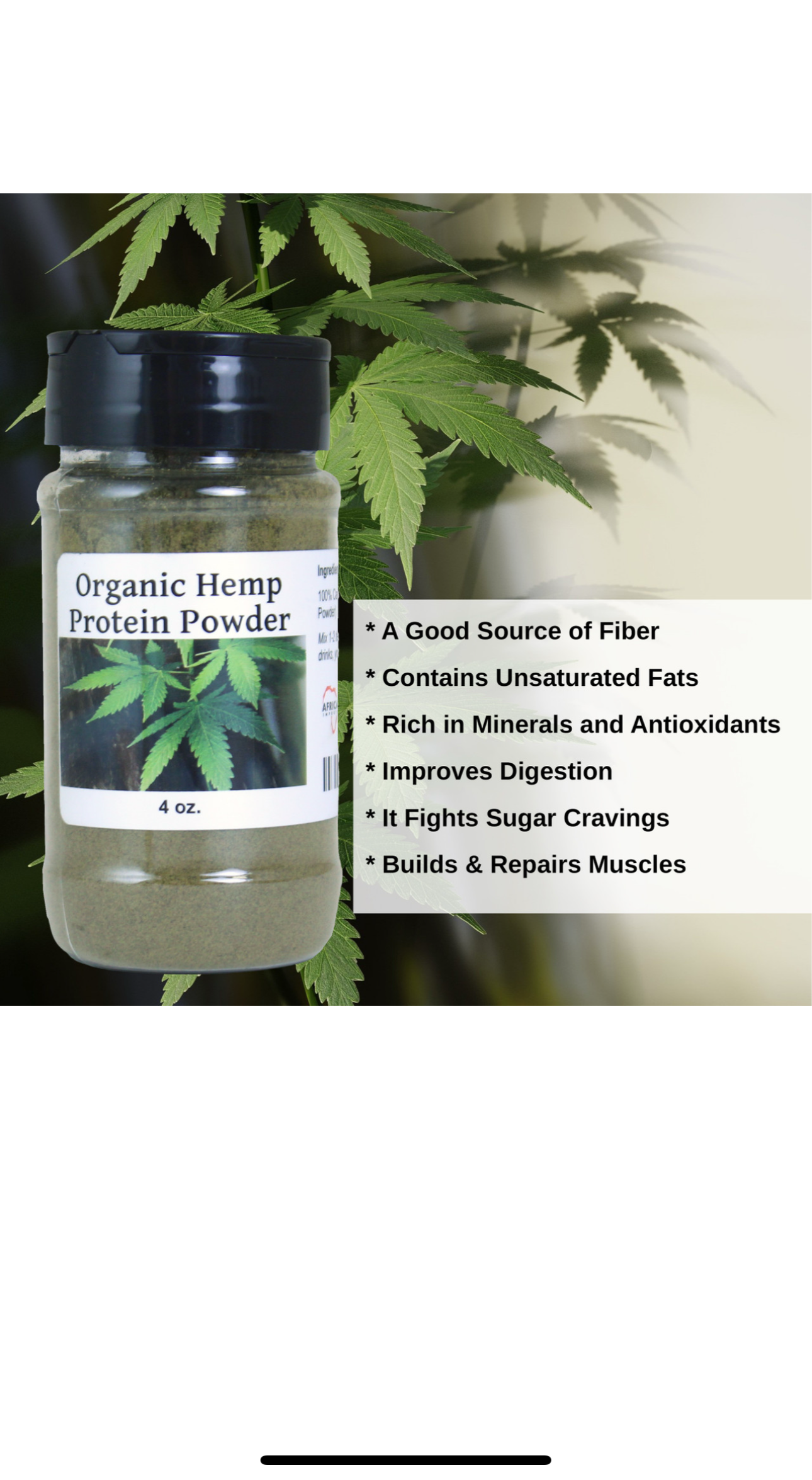 Organic Hemp Protein Powder-4oz