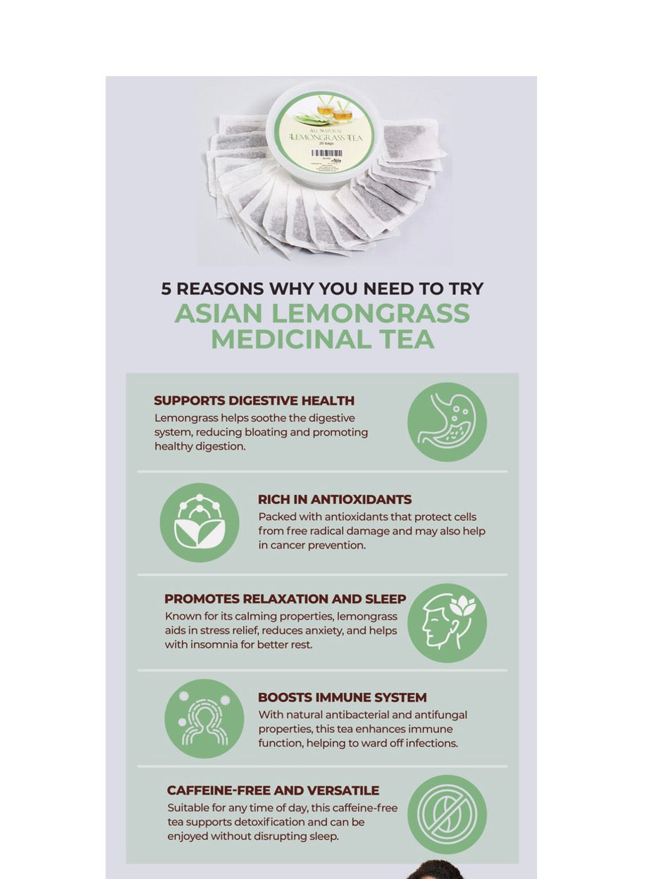 Asian Lemongrass Medicinal Tea:100 Bags