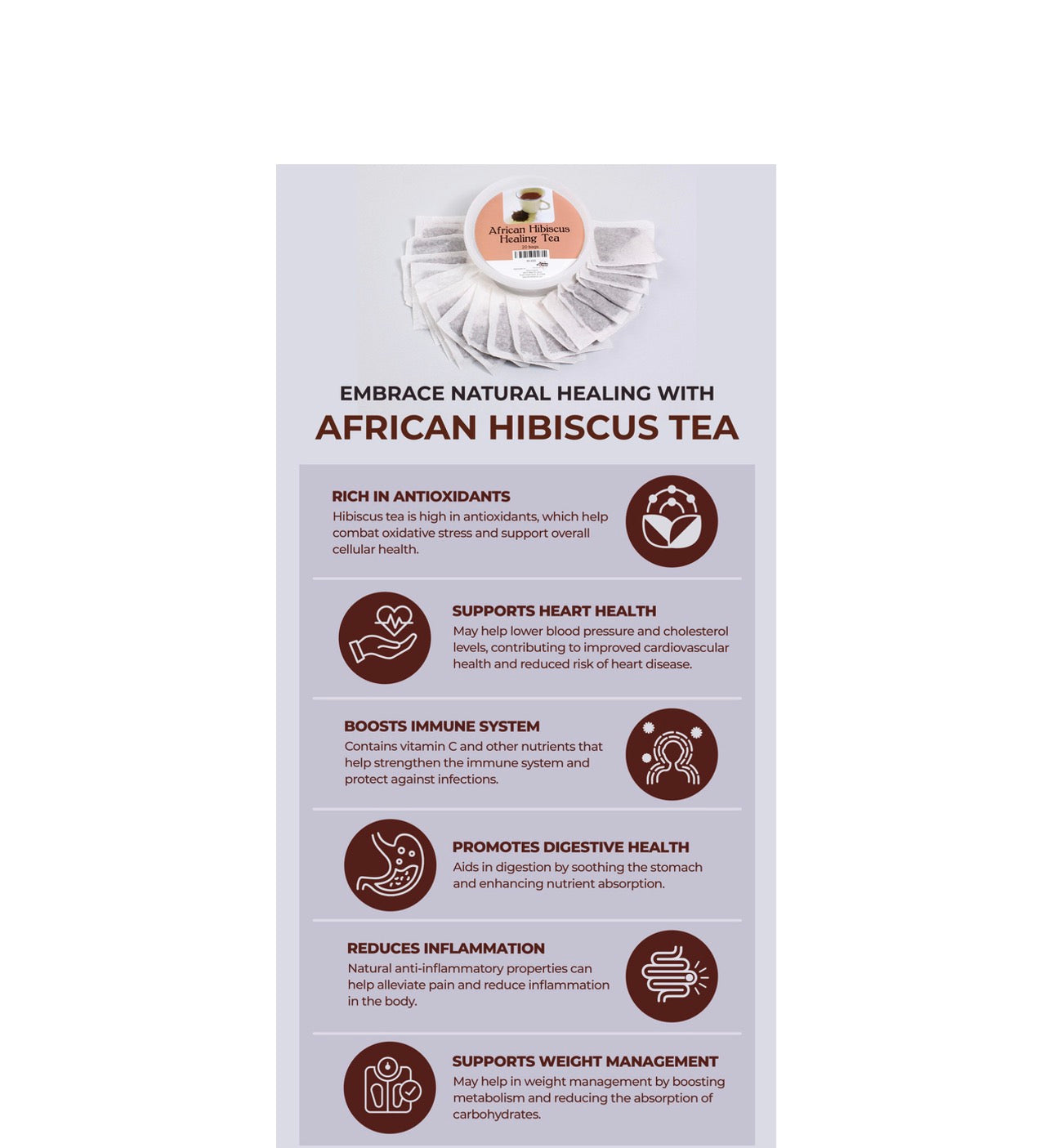 African Hibiscus Tea:100 Bags