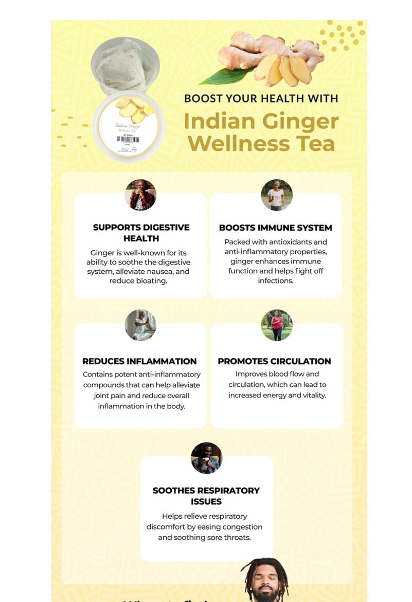 Indian Ginger Wellness Tea:100 Bags
