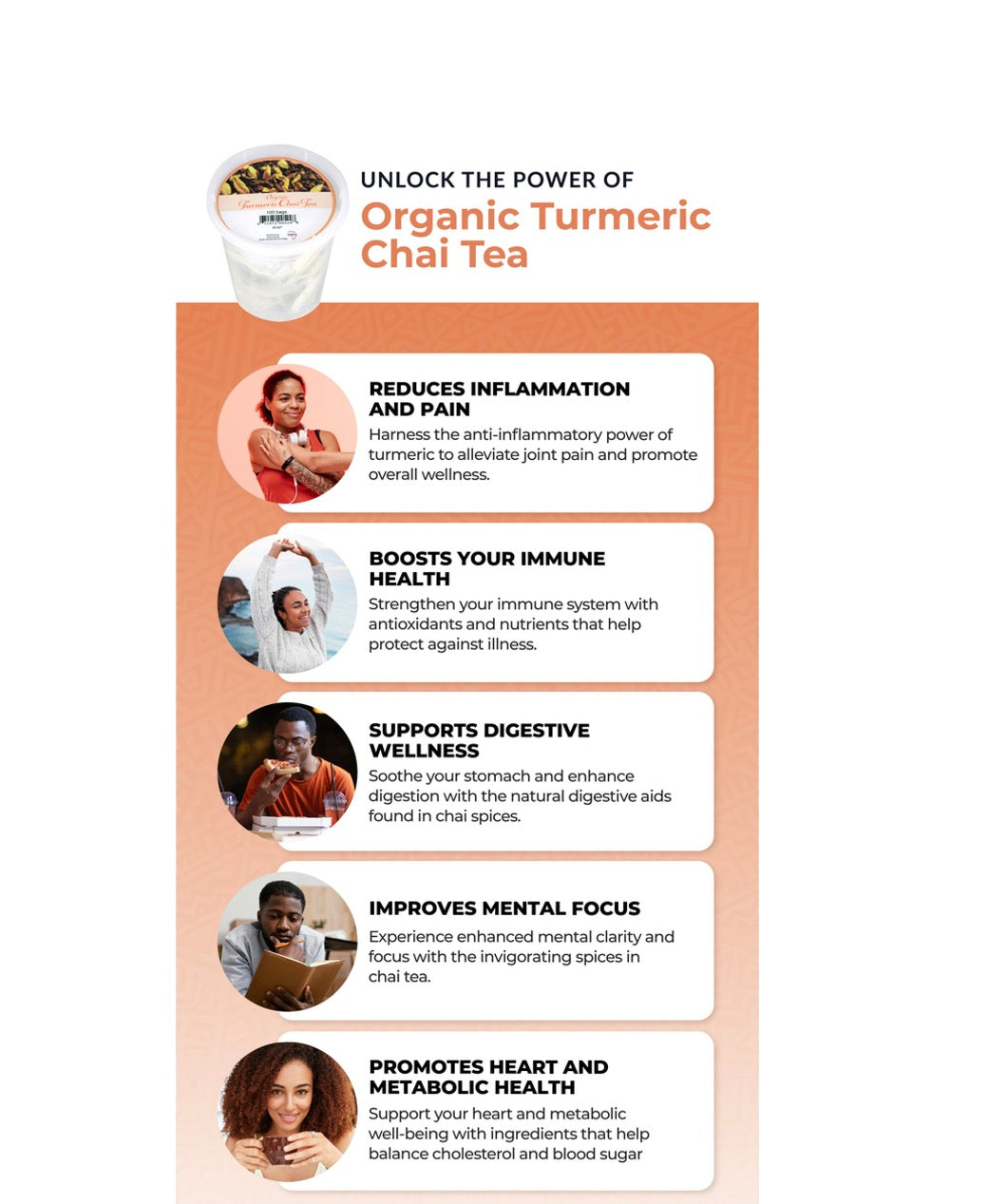 Organic Turmeric Chai Tea:20 Bags