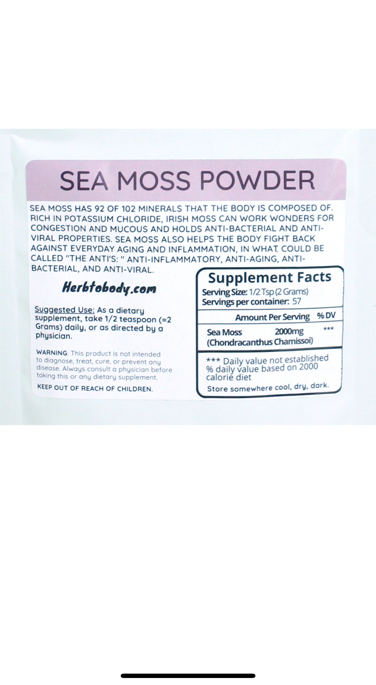 Irish Sea Moss Powder-4oz