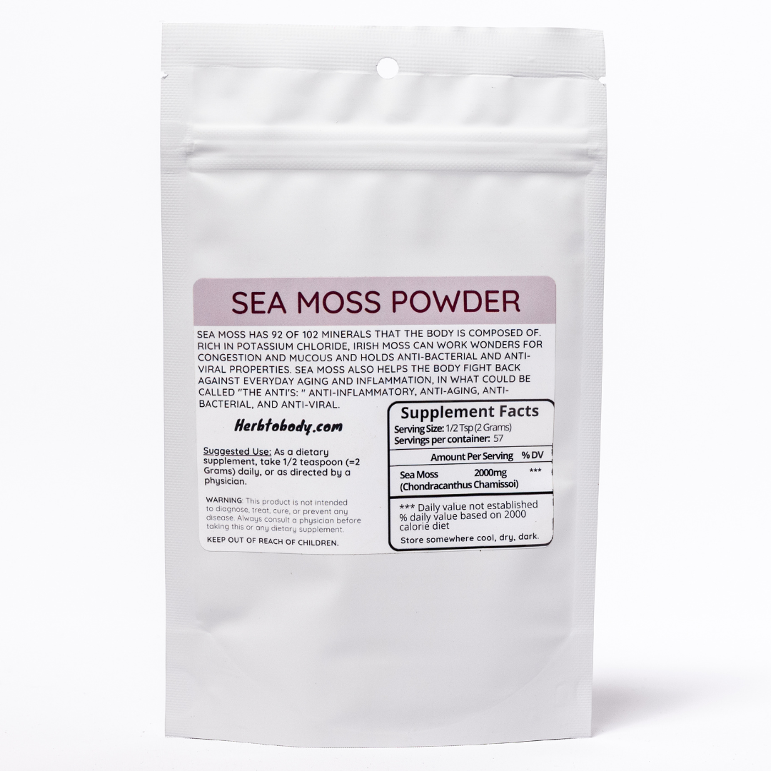 Irish Sea Moss Powder 4oz (Organic)