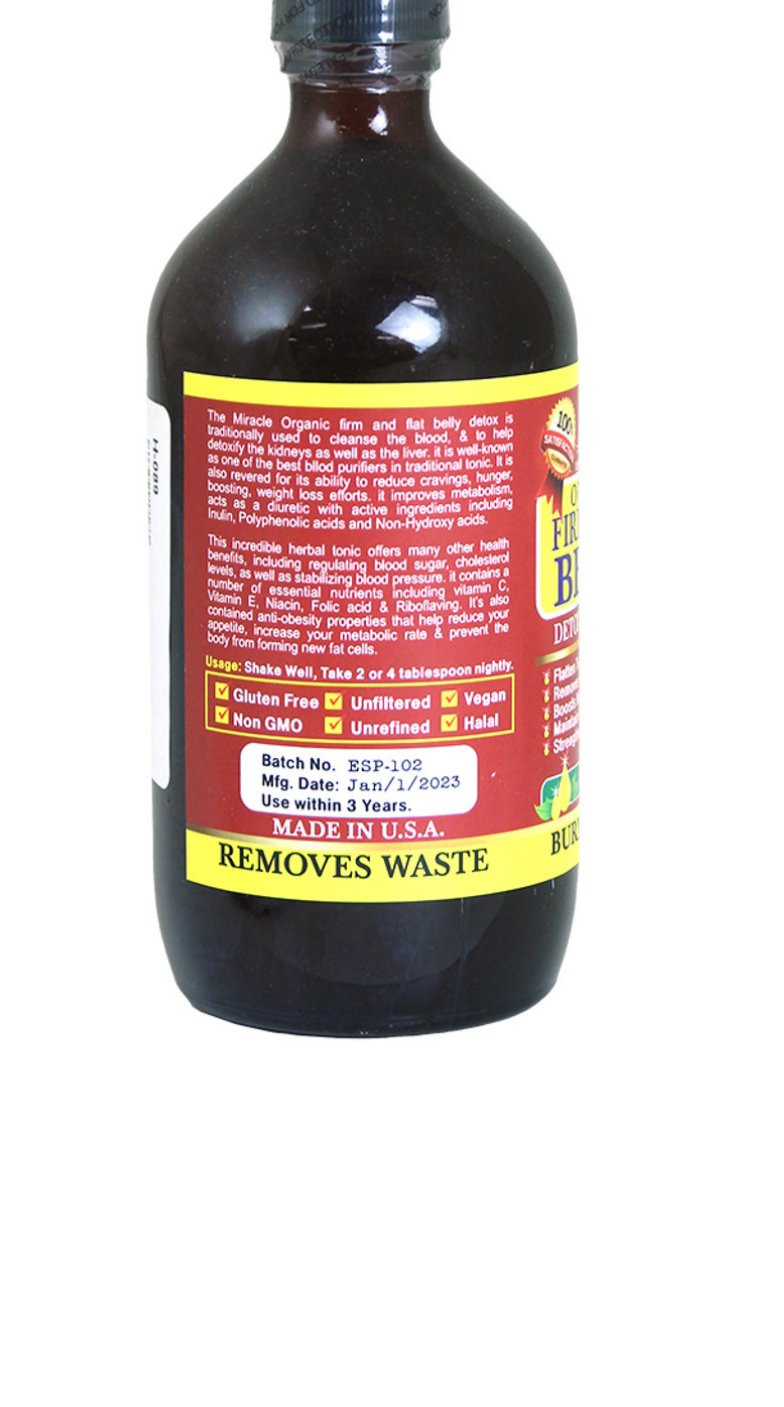 Organic Firm & Flat Belly Detox-16oz