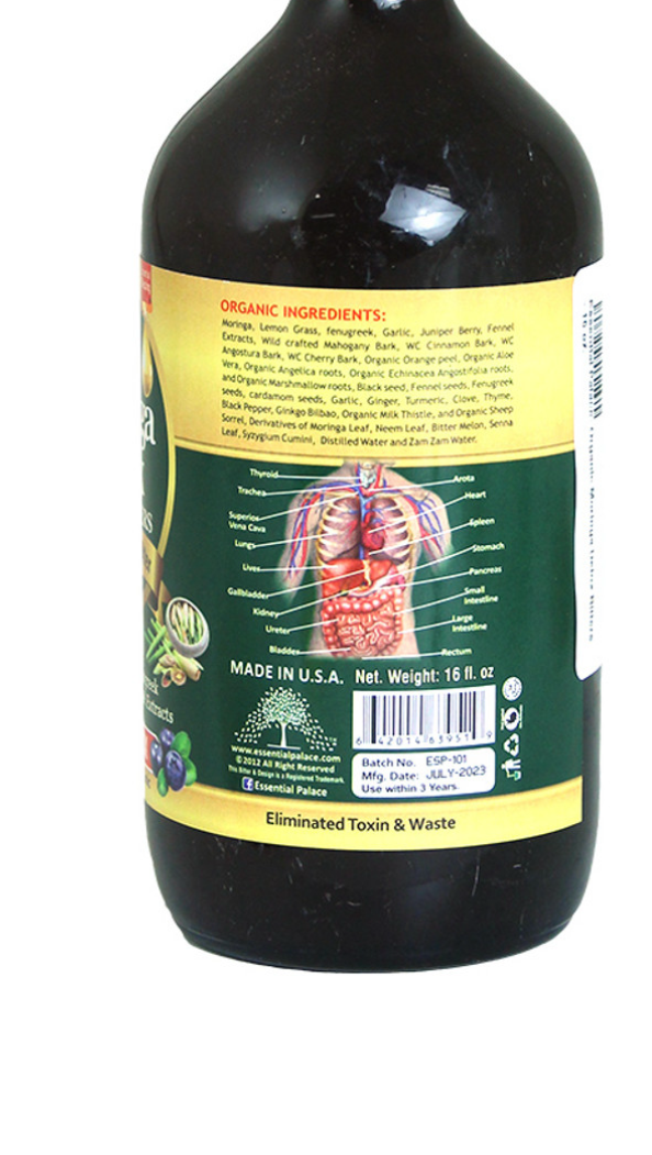 Organic Moringa Detox Bitters-16oz