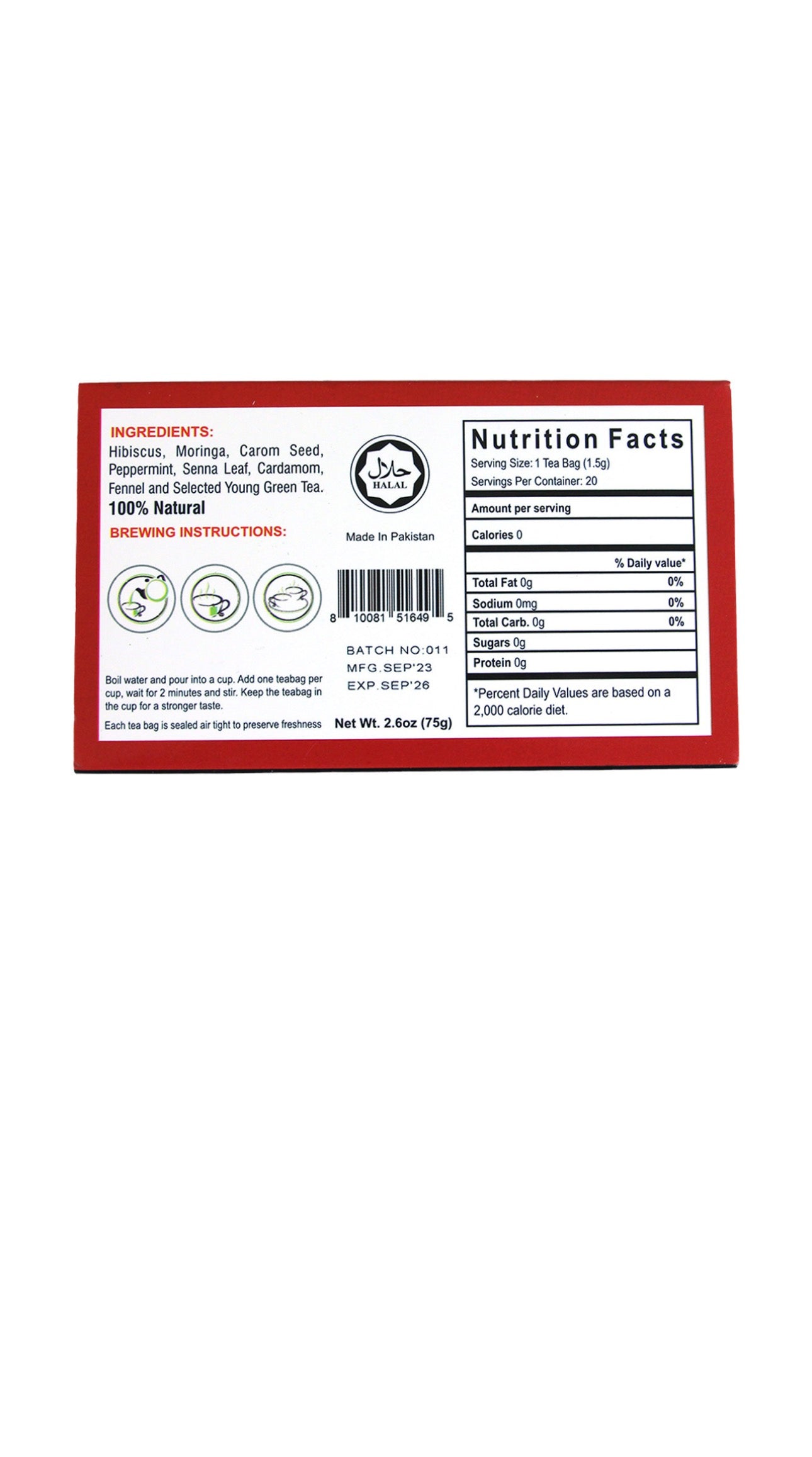 Detox Herbal Tea:20 Bags