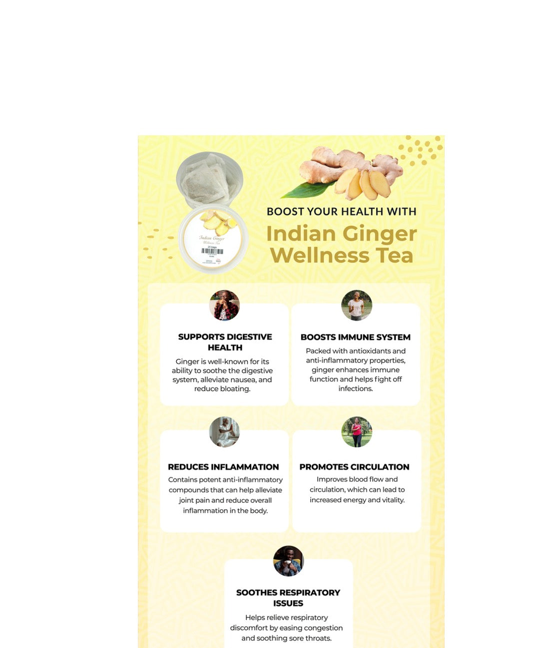 Indian Ginger Wellness Tea:20 Bags