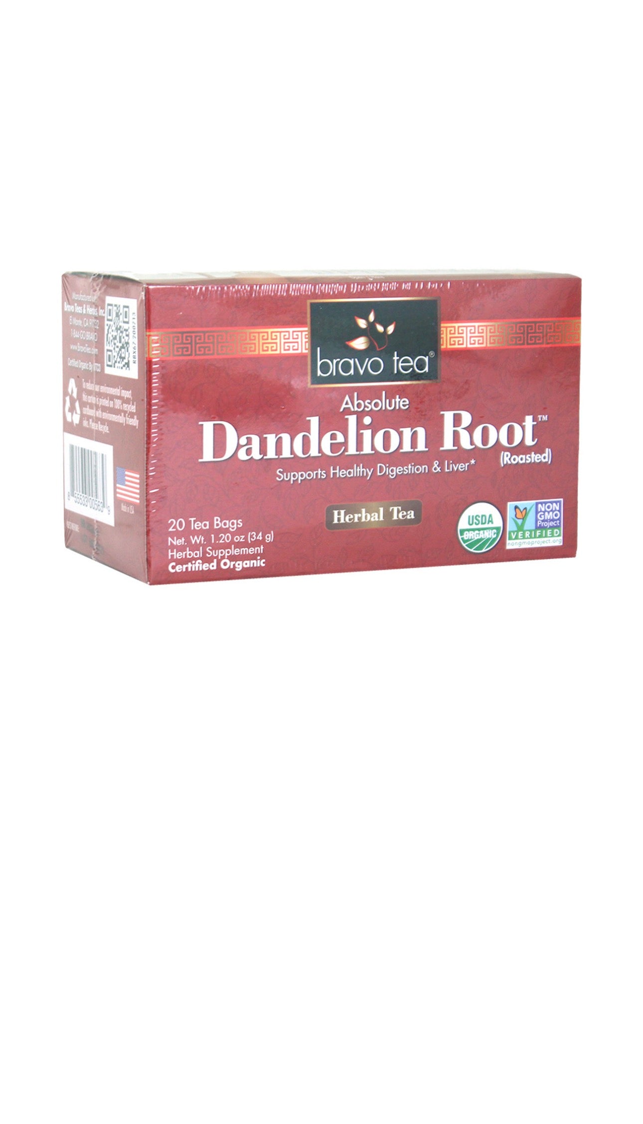 Bravo:Absolute Dandelion Root Tea-20 Bags
