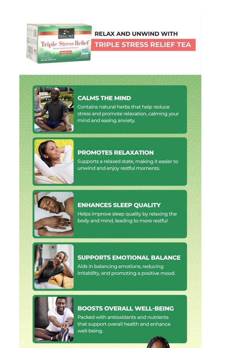 Bravo:Triple Stress Relief Tea-20 Bags